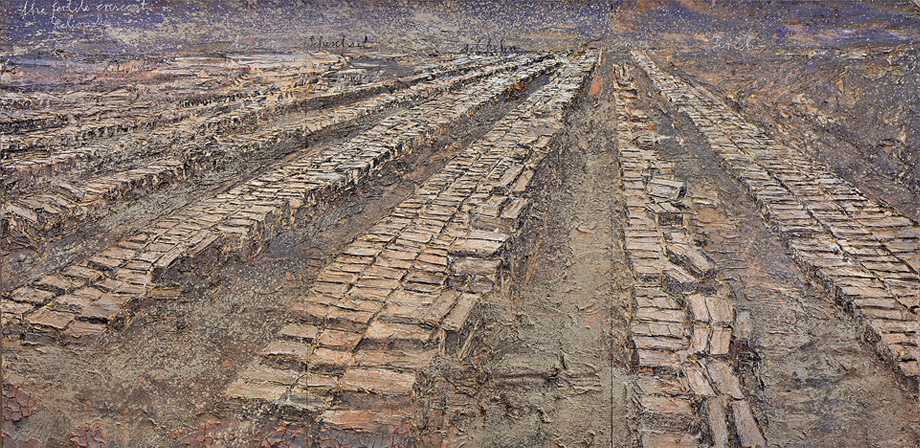Anselm Kiefer. Heliopolis. 2009. Acrylic, oil, shellac and sand on canvas